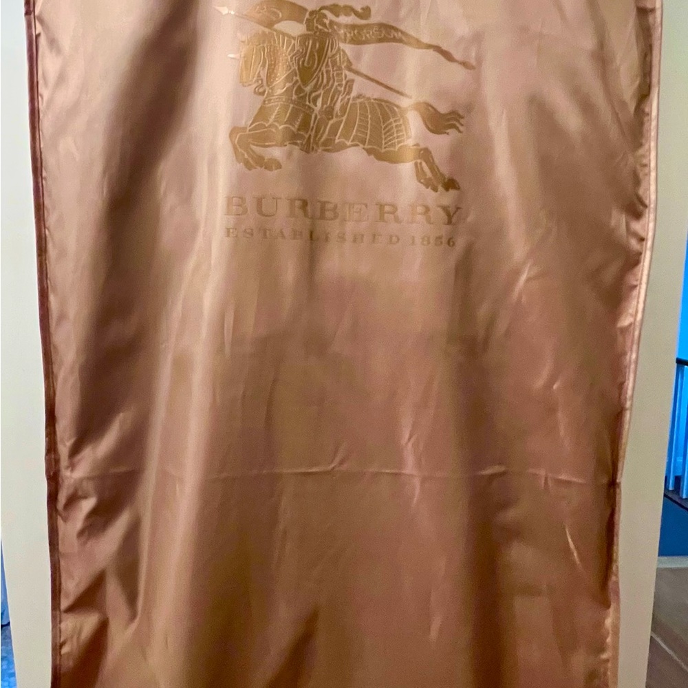 Burberry Camel Tan Wool Trench Coat with Brown Fur Collar - Picture 7 of 8